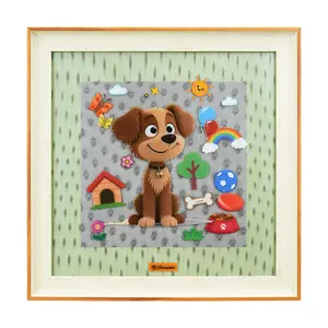 ClawPrint 3D Frame & Sticker Set Interactive 3D Art Kit for Kids Includes Magic 3D Art Frame Repositionable Stickers Adhesive Tabs