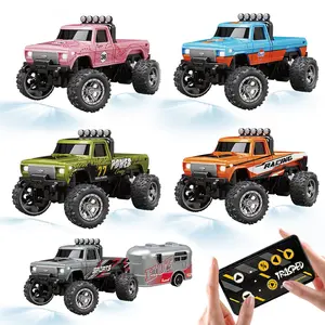 1:64 Mini Remote Control Monster Truck, 2.4G Mini Remote Control Car, Alloy Outer Off-road Truck, Birthday Gift, Rc Stunt Car