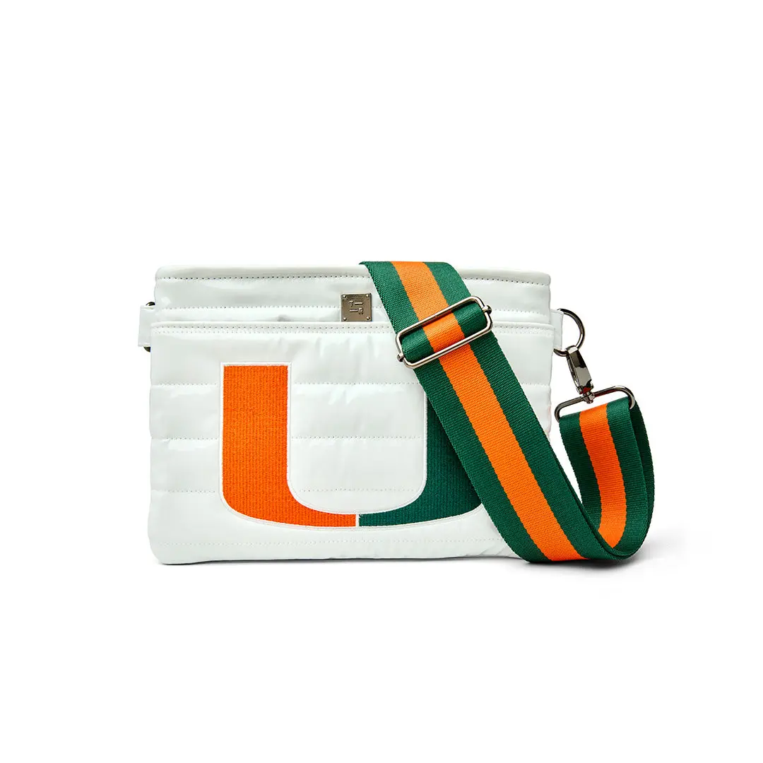 Bum Bag 2.0 College University of Miami White Patent