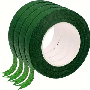 1pc/4pcs Dark Green Floral Tapes DIY Greenery Handmade Floral Wrapping Decorative Tape For Bouquet Stem Wrapping And Floral Crafts Wedding Bouquet