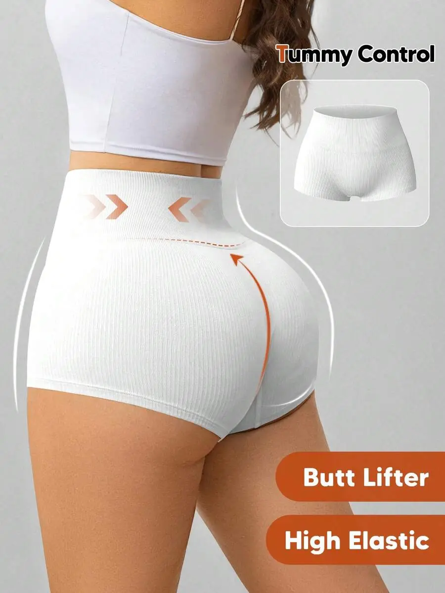 Women's High Waist Sports Shorts - Asymmetrical Polyamide Biker Style for Gym Training