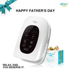 ALLJOY Adjustable Chargable Heated Hand Massager - Acupressure Therapy Device with Compression, 6 Modes, 6 Intensity Levels, 3 Heat Settings for Arthritis & Carpal Tunnel Pain Relief, Ergonomic Mens Gifts