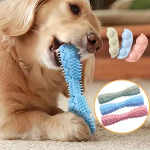 Tooth grinding stick, toothbrush cleaning and massage dual-purpose - soft pet toy