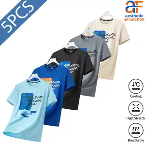 Breathable Quick-Dry T-Shirt |   Tropical Pineapple & Palm Tree Print Casual Top