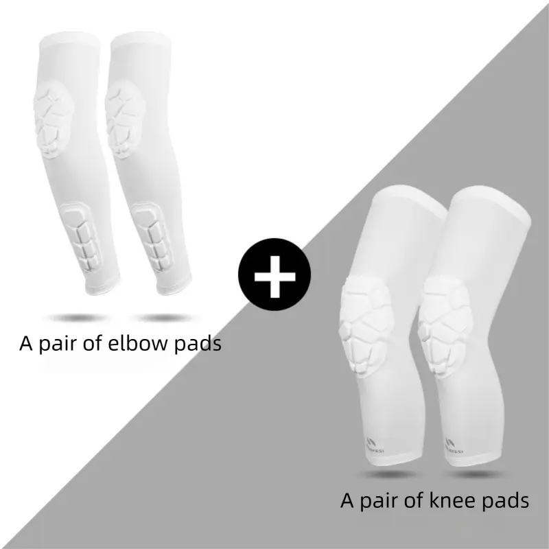White elbow pads + knee pads