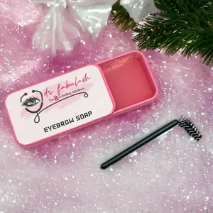 The RX to Feeling Fabulous Lets Go Party Pink Brow and Lash Soap with Mini Spoolie