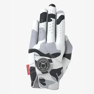 Women's Snow Camo Golf Glove – Premium AAA Cabretta Leather, Signature GHOST Pull Tab, Soft Grip, Moisture-Wicking Cuff, USGA Conforming