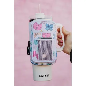 Multicolored Coquette Bows Tumbler Zipper Pouch