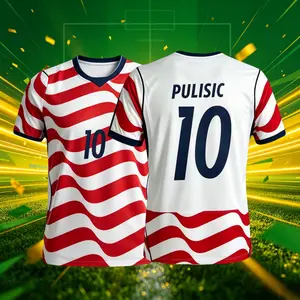 2026 United Statesl National Home And Away 10# Pulisic Short Sleeve Soccer Jersey Fans Version Breathable