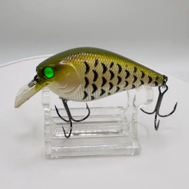 Custom painted 1.5 square bill crankbait  with Mustad hooks Tennessee Shad
