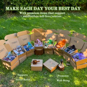 LESEFS MINDFUL BOX - INTENTIONAL ENERGY CRYSTAL BOXES FOR STRESS RELIEF PROTECTION CHAKRA LOVE PEACE POSITIVE ENERGY STRENGTH & PROSPERITY GIFT BOX FOR SELF-CARE SPIRITUAL JOURNEY - Magical