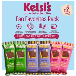 Kelsi's Brownie Batter Bites Fan Favorites 6 Pack - Gluten Free, Dairy Free, No Refined Sugar, honey and dates only - Paleo Friendly