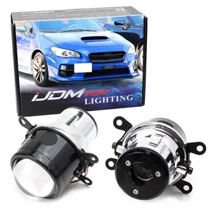 iJDMTOY Direct Replacement Projector Lens Fog Light Housings For RSX TSX TL CR-Z Civic Frontier Xterra WRX BRZ Legacy Mustang Focus Explorer Fusion, etc (Bulbs Not Included)