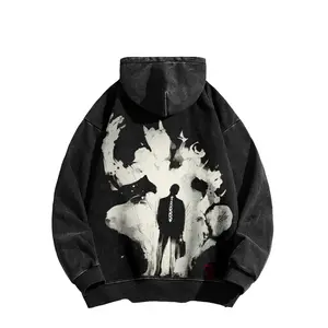 JoJo's Bizarre Adventure Killer Queen themed washed American-style hoodie, made in the USA | Premium cotton blend street wear hoodie | Relaxed fit