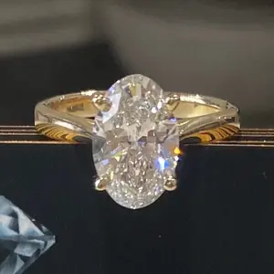 3 carat Oval Certified Lab Grown Diamond Ring