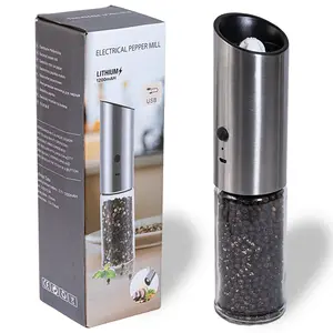 Electric Pepper Mill - Just turn it over and it will grind your pepper!