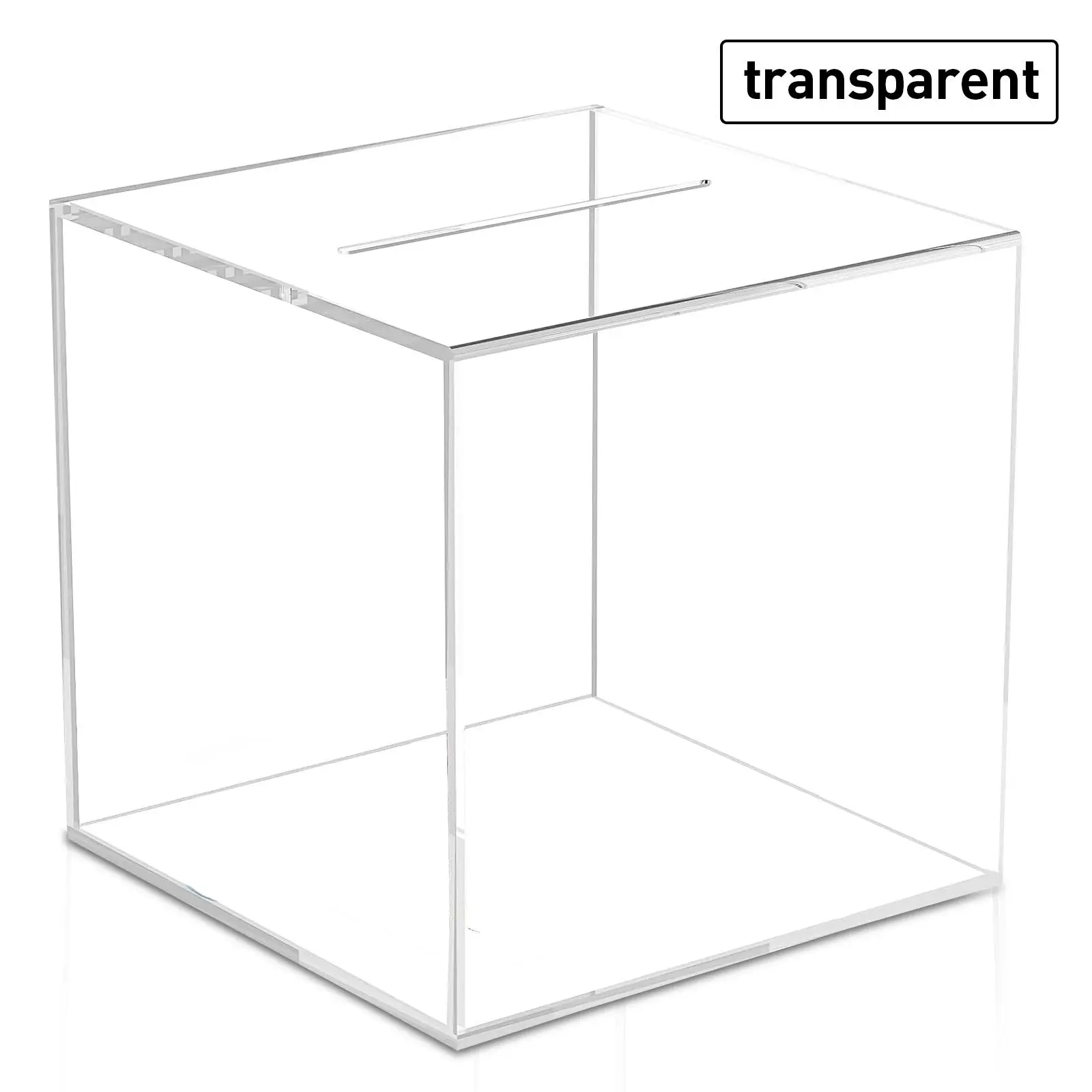 Transparent Simple Design Piggy Bank, 1 Count Money Saving Challenge Storage Box for Home and Office, Clear Acrylic Square Box, Ideal Gift