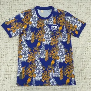 25 26 New El Salvador Training Suit Blue Special Edition Short Sleeves Football Jersey