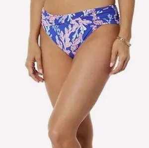 Lilly Pulitzer Lagoon Sarong Hipster Bikini Bottom Borealis Blue Swim On Over. size 4 brand. Brand new