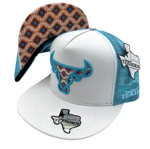 TEXHORN HANDCRAFTED CAPS, STYLE: CATTLE WHITE TEXHORN HANDCRAFTED CAPS, STYLE: CATTLE WHITE