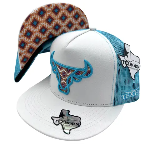 TEXHORN HANDCRAFTED CAPS,  STYLE: CATTLE WHITE