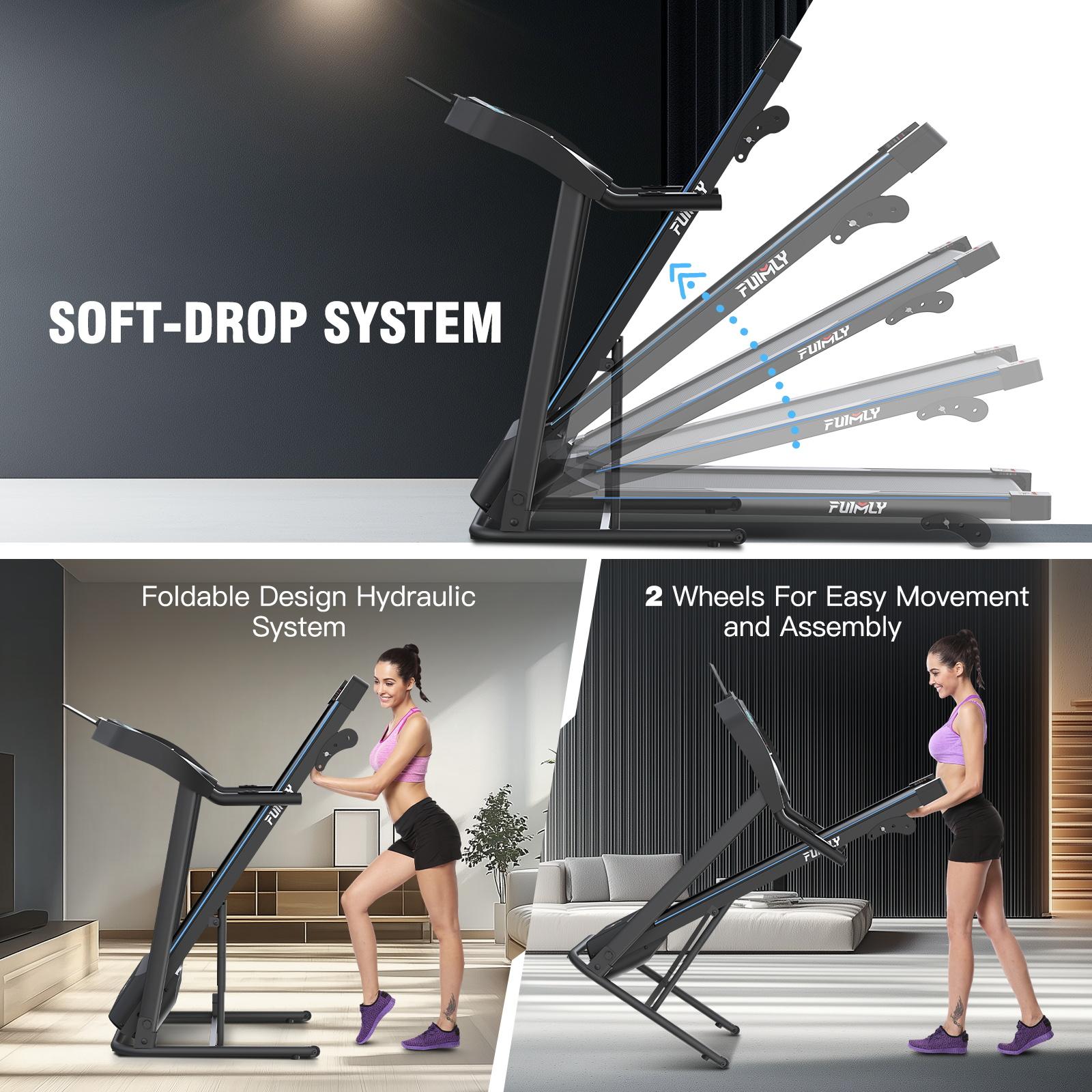 3.5 HP Foldable Treadmill for Home Use, Heavy-Duty 350 lbs Capacity with Incline, Smart LCD Display, Professional Treadmill Cardio，Multifunction Exercise Equipment