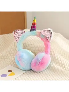 Unicorn small-size warm earmuffs, winter cold-proof imitation rabbit ear-style stretchable ear cover