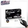 Black Powder-Free Disposable Gloves Coated Cleaning Gloves - Synthetic, Latex-Free, Powder-Free, Food-Grade, Touch Screen Friendly, Extra Thick, High-Resistance, Ambidextrous, Oily Tool Grip (100 Pieces, S/M, for Cooking, Tattoo & Beauty)
