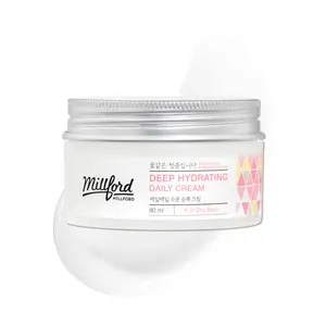 Millford Deep Hydrating Daily Cream 80ml/2.7 Oz, Daily Moisturizer for Dry Skin, Panthenol 10%, Hyaluronic Acid, Korean Skincare