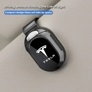 Car Sunshade Sunglass Holder Clip, Ticket Clip, Sunglasses Organizer for Tesla Model 3 Y S X Cybertruck Cybercab Spacex Car Accessories