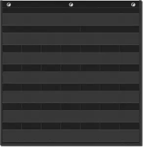 Classroom Monthly Calendar Pocket Chart for 2.75 * 2.75 Cards,Homeschool Supplies and Classroom  Haves! Only Chart(Black)