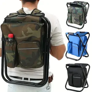 Foldable Camping Chair Backpack, Multifunctional Travel & Fishing Equipment, Outdoor Camping Furniture for Hiking, Beach & Hunting