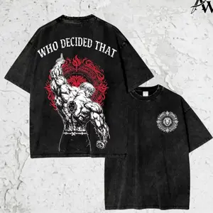 Vintage Washed Shirt, Escanor Shirt Seven Deadly Sins, Anime Graphic Tee K17