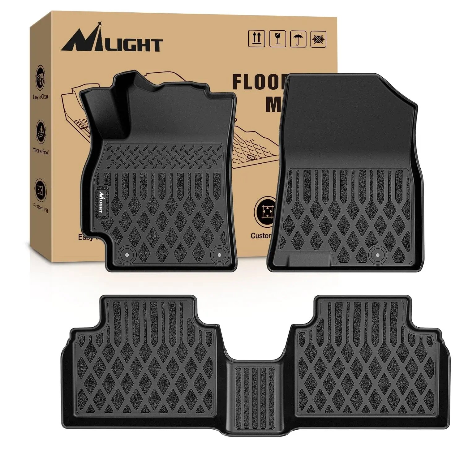 Nilight Floor Mats for Kia K4 2025 2026 All Weather Custom Fit Heavy Duty Floor Liners, Car Floor Mats, Waterproof