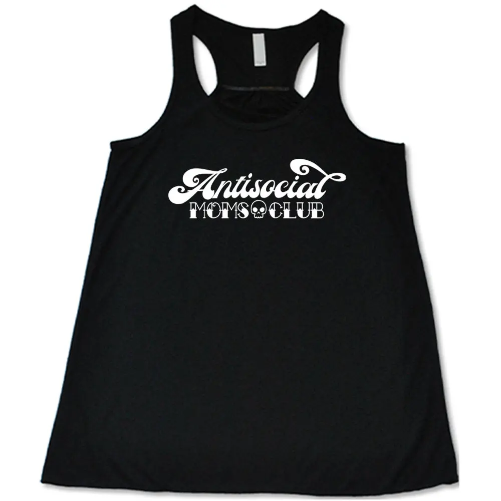Women's CVG Antisocial Moms Club Lady Racerback Sleeveless Flowy Casual Fitness Tank Top, Athletic, Affordable