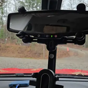 Phone Holder 360° Rotated Rear View Phone Holder, Rearview Mirror Car Phone Mount, Retractable Strong Grip Durable Car Phone Holder