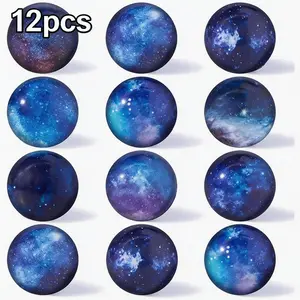 12 Pcs Galaxy Stress Relief Ball Set, 2 Inch Foam Squeeze Balls, Space Theme Toy, Birthday Party Gift, Classroom Reward, Soft High Elasticity