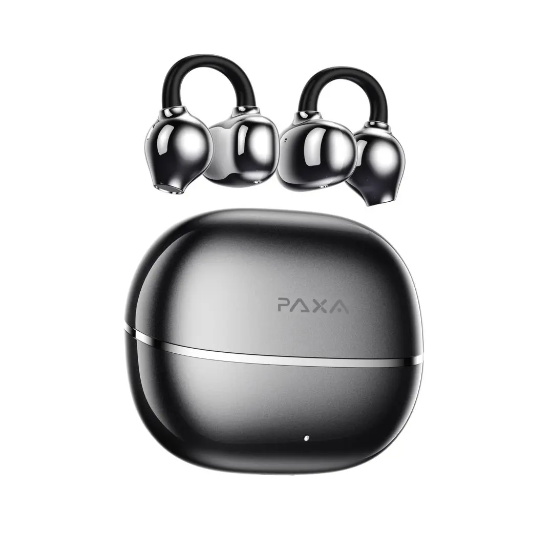 PAXA Earclip C7 Clip-on Design Wireless Earphones, Upgraded Panoramic Sound Headset, Comfortable Wearing & IPX5 Waterproof Sports Earbuds for Work, Fitness