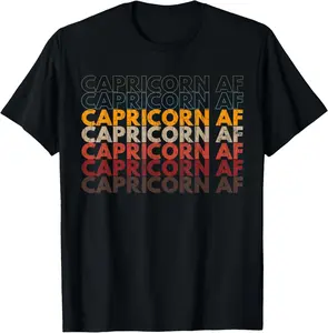 100% Cotton Capricorn AF Apparel For Men Women Funny Zodiac Sign Gift T-Shirt