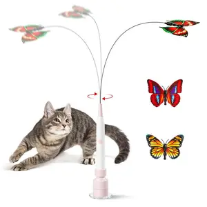 Spinning Butterfly Cat Toy Wand