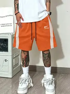 Men's Striped Sport Shorts 2026, the Star Logo, Quick-Dry Breathable Mesh, Drawstring Waist, Retro Street Basketball Shorts, Tiktok Fashion, Lightweight Athletic Shorts