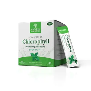 Nature's Sunshine Chlorophyll Stick Packs: Supercharge Your Detox and Boost Gut Health in Convenient, Delicious Stick Packs (Spearmint)