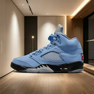 Lace-up Outdoor Sneakers Breathable Casual Running Shoes Black Metallic  Stealth mode shoes  High-top ankle support for basketball Ideal for sneaker collectors, streetwear lovers, and anyone who loves classic style!35th anniversary icy blu