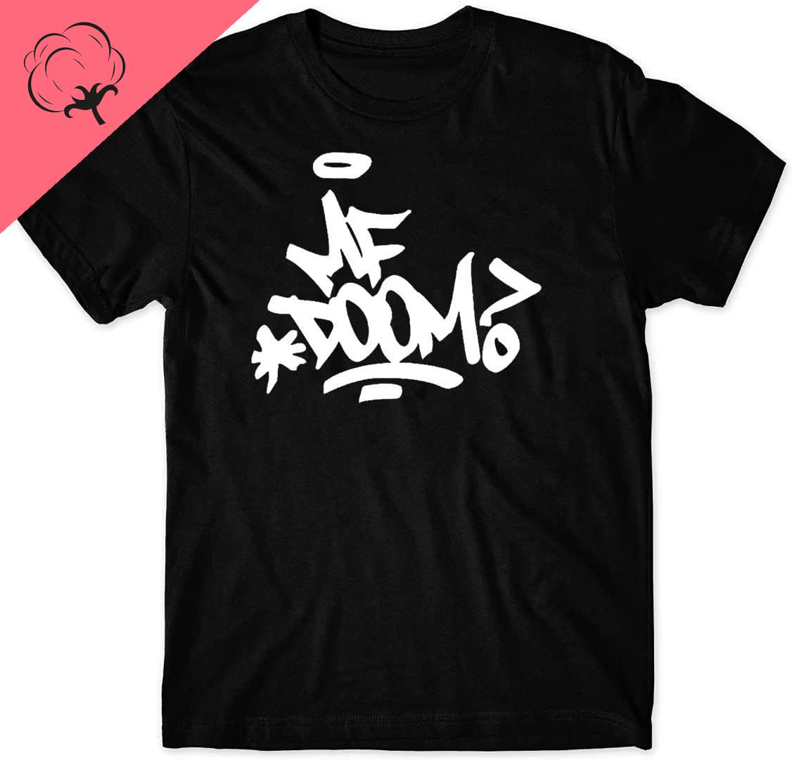 MF Doom T-Shirt Men Shirt Rap Cotton Printed Short Sleeves Hip-Hop Top Tee Black Cotton Tees Tops Tshirts