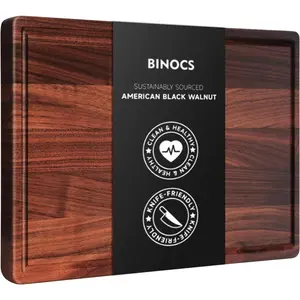 Walnut Wooden Cutting Boards for, Wood Cutting Board Set - Charcuterie & Chopping Block for Meat - Gadgets Gift (Walnut 17in*12in)