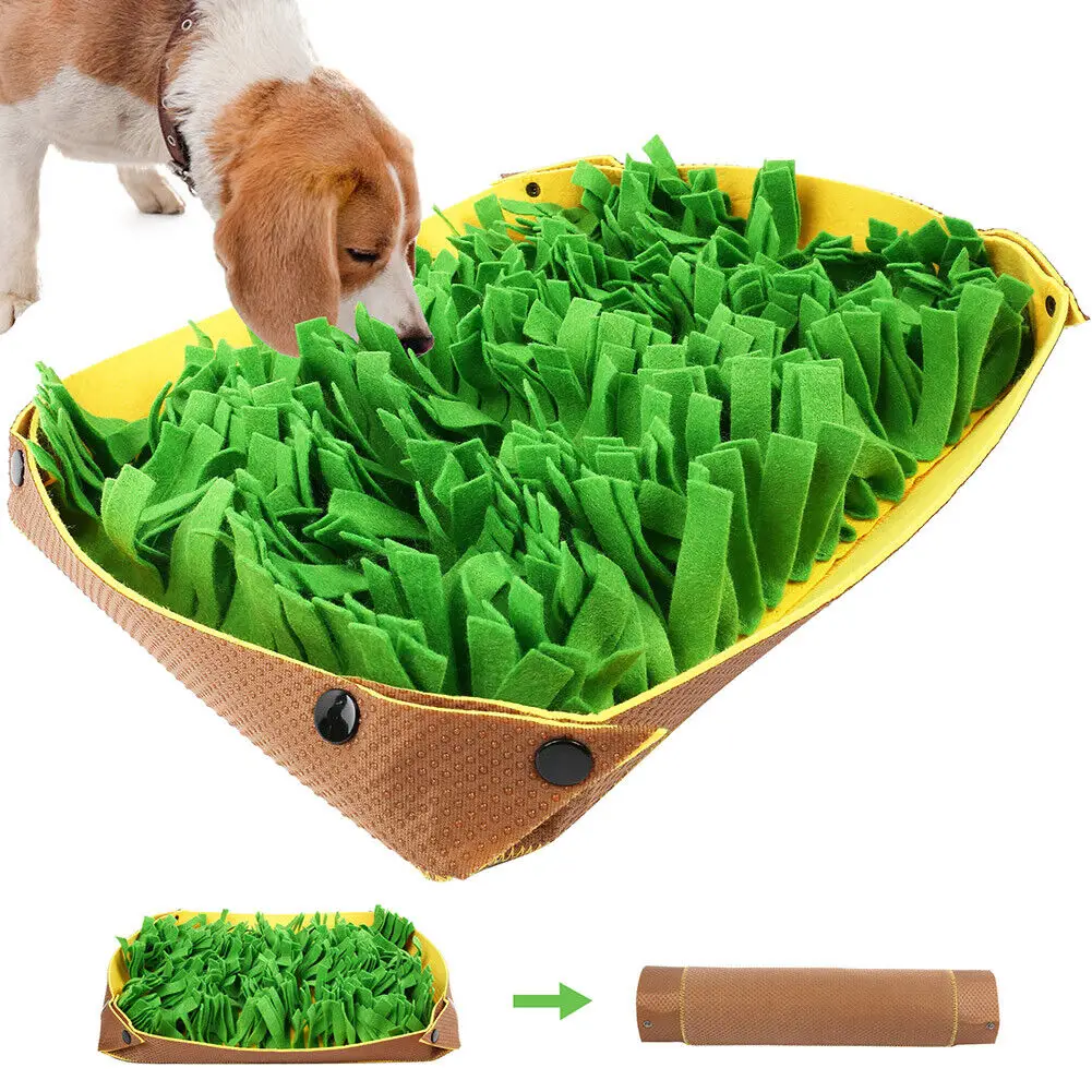Snuffle Mat for Dogs, Dog Nosework Feeding Mat, Washable, Pet Snuffle Mat for Dogs Cat Boredom Interactive Feed Game Encourages Bowl Skill snuffle toy