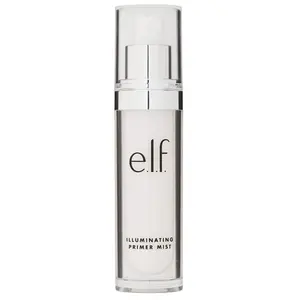 e.l.f. Illuminating Primer Mist Refreshing Multiuse Formula Clear 101 FL Oz Water-Based Preps Skin for Smooth Makeup Application with Cucumber & Vitamins B E Dewy Radiant Look Cosmetic