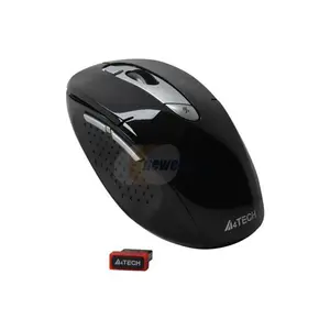 A4tech  Rechargeable Lithium Battery Pinpoint Optic Shuttle Series Wireless 2000 Dpi Mouse, Black