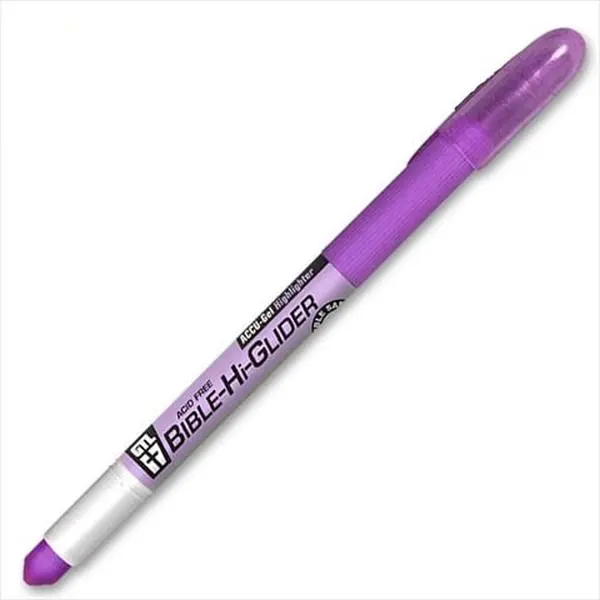 G T Luscombe Co. 08117X Highlighter-Accu-Gel, Bible Hi-Glider Violet, Designer Book and Bible Accessory