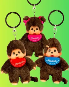 Sekiguchi Japan Classic Monchhichi Key Chains BLIND PICK 4" Soft Plushie Collectible Ages 3+ Surprise Design